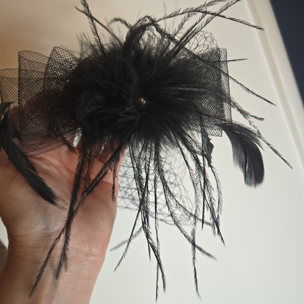 Elegant Black Birdcage Veil - Picture 3 of 4